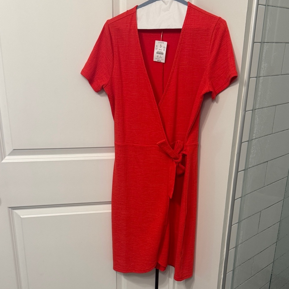 J Crew Coral Wrap Dress